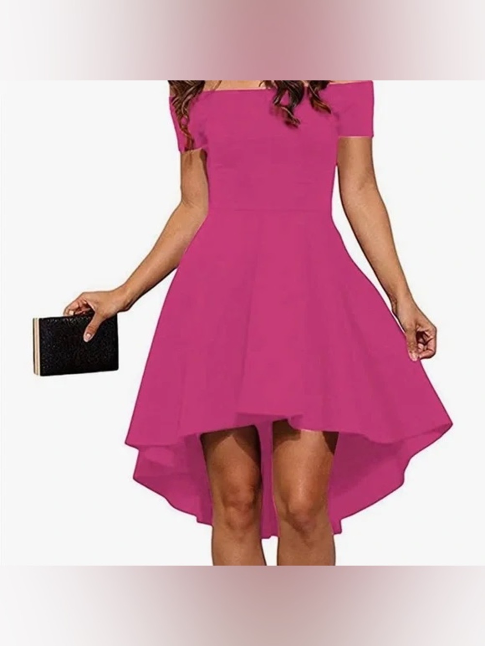 Sarin Mathews Off-the-Shoulder High-Low Cocktail Skater Dress Size XL NWT